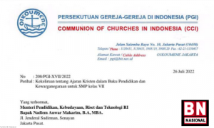 Pdt. Gomar Gultom Ketum PGI Menyikapi Kekeliruan Penjelasan Trinitas Agama Kristen dan Katolik dalam Buku PPKn SMP Kelas VII - BN Nasional