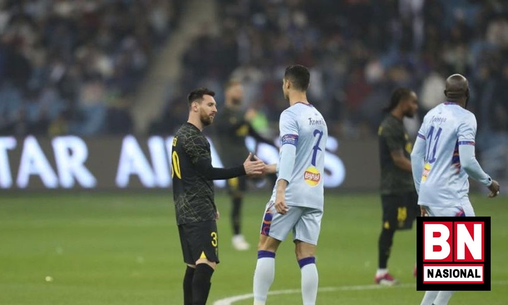 9 Gol dan 1 Kartu Merah Warnai Laga Riyadh All Star Vs PSG, Ronaldo dan Messi Catat Nama di Papan Skor