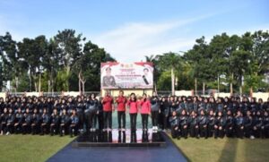 Kapolda Babel Olahraga Bersama Peringati Hari Jadi Polwan 75