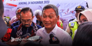 Nas Menteri ESDM Arifin Tasrif Saat Meresmikan BBM 300x150