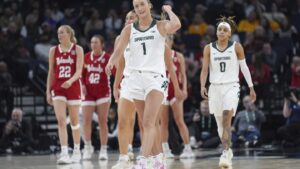 Markowski, Potts membukukan double-double dalam kemenangan 73-61 putri Nebraska atas Spartan di turnamen Sepuluh Besar