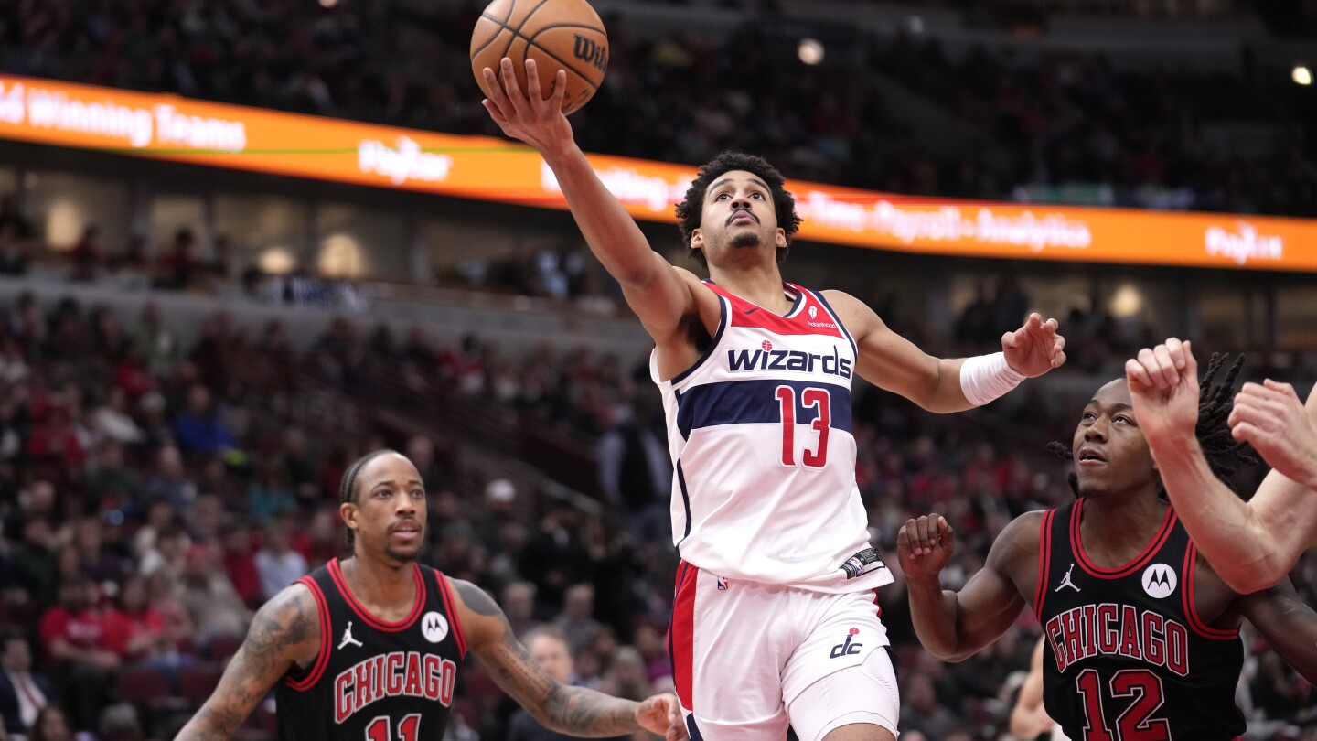 Poole mencetak 23 gol saat Wizards mengalahkan Bulls 107-105 untuk kemenangan ketiga berturut-turut yang tertinggi musim ini