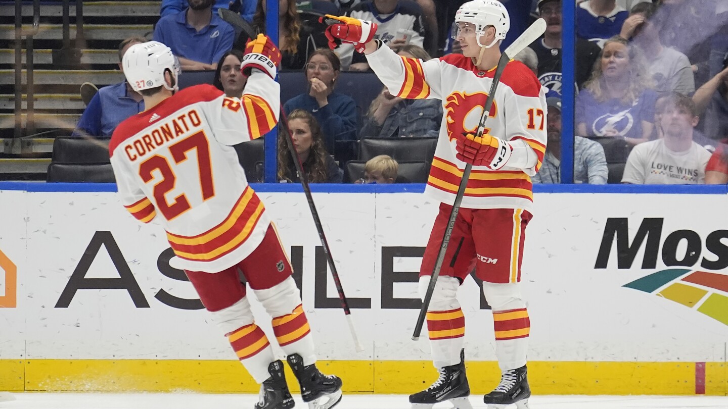 Sharangovich mencetak 2 gol dan 2 assist, Markstrom melakukan 19 penyelamatan dan Flames mengalahkan Lightning 6-3