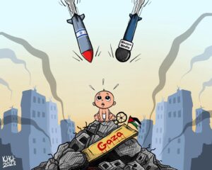 Anak-anak Gaza terbunuh oleh bom Israel dan liputan media barat yang bias