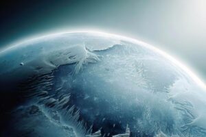 Ilustrasi Planet Bumi Beku