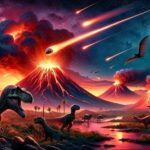 Konsep Kepunahan Dinosaurus Gunung Berapi Meteor Asteroid