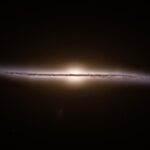 An artist's impression of the Milky Way, seen edge-on.