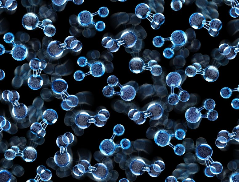 Kebebasan rotasi molekul air dalam es plastik