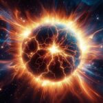 Ilustrasi konsep seni bintang astrofisika