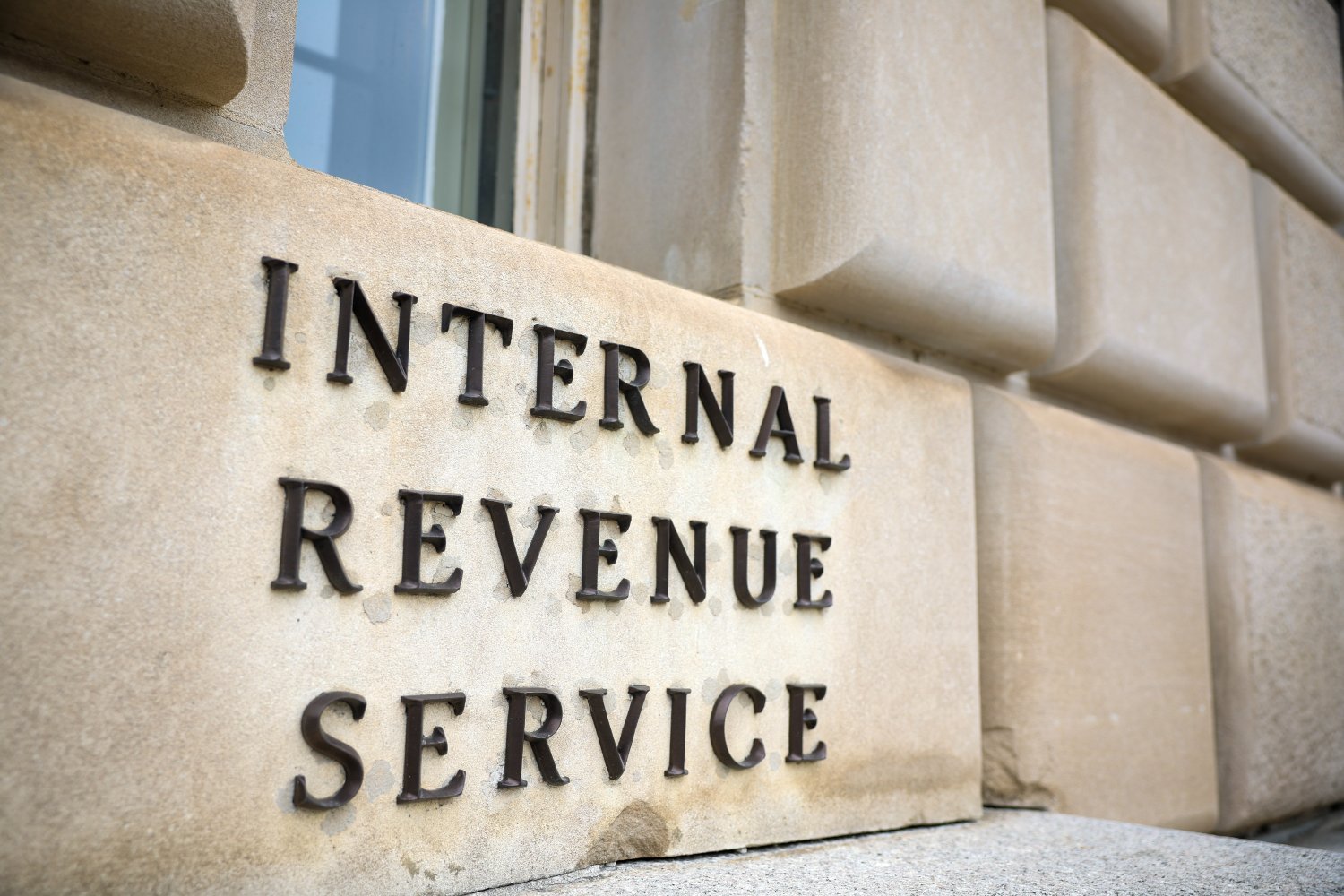 The outside of the Internal Revenue Service (IRS) Building in Washington, D.C.
