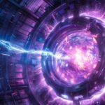 Konsep seni ilustrasi reaktor fusi nuklir