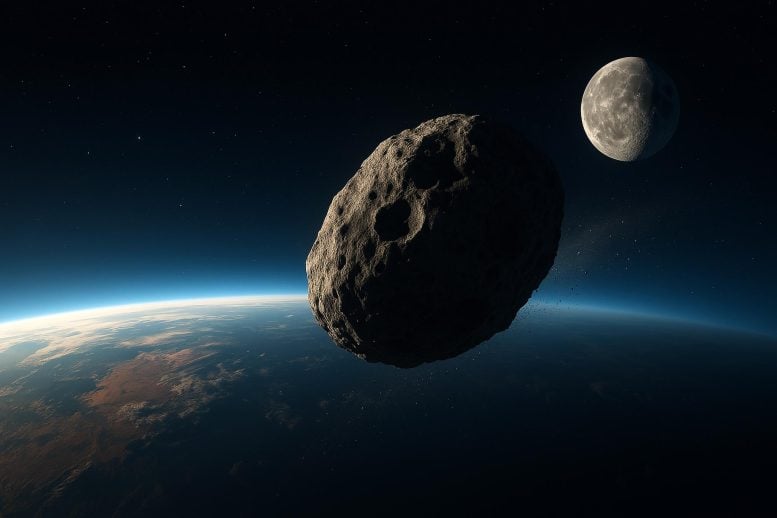 Konsep Seni Bulan Bumi Asteroid