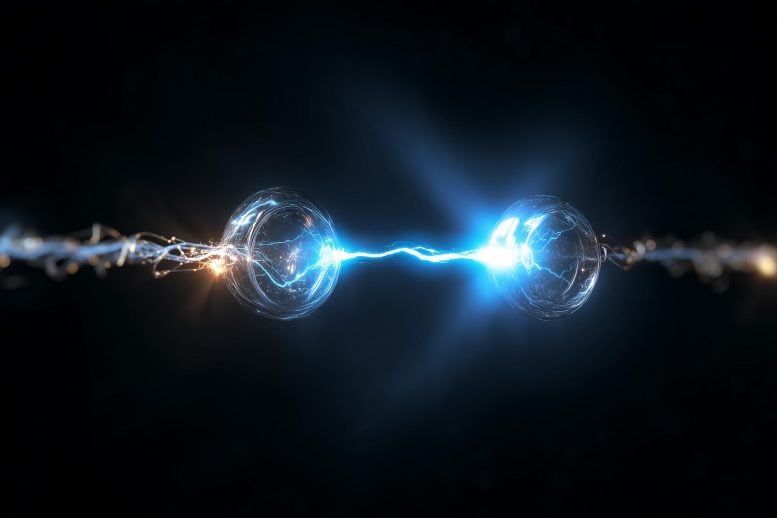 Ilustrasi konsep fenomena quantum fisika