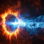 Ilustrasi Konsep Seni Jet Black Hole Collapse Star