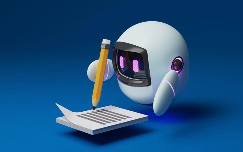 Kertas menulis robot lucu