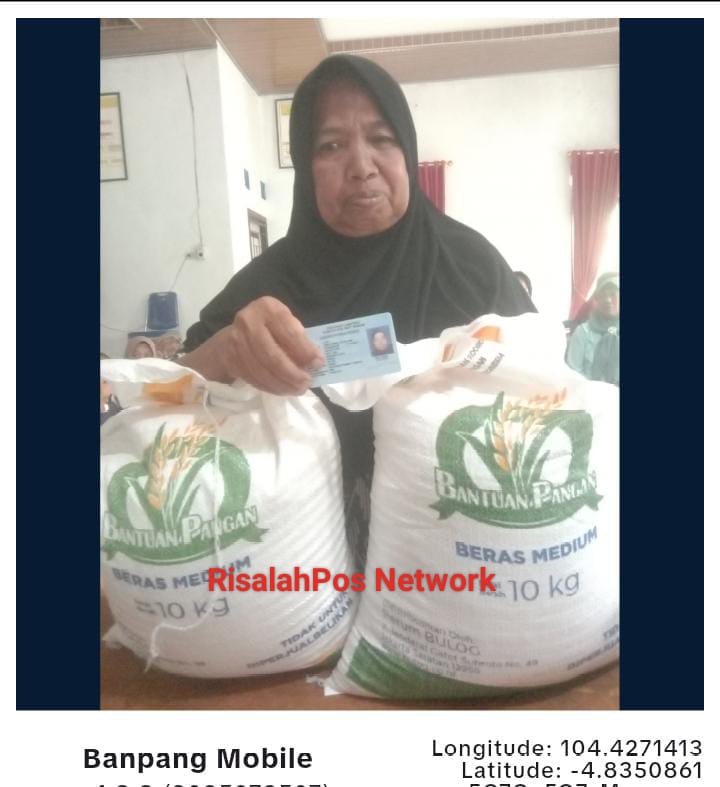 Pemerintah Kampung Menanga Jaya, Kecamatan Banjit: Hari Ini Menyalurkan Bantuan Beras Pangan (BBP) Provinsi Lampung 2025, Untuk 299 KPM