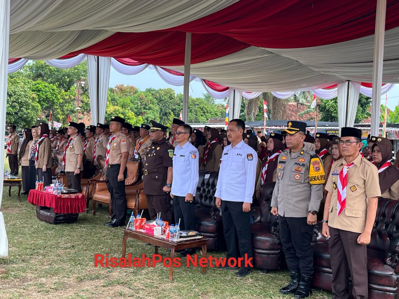 Komandan Kodim 0427/Way Kanan Hadiri Apel Besar Hari Pramuka ke-64 di Lapangan Sriwijaya Baradatu