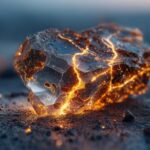Konsep meteorit mineral kristal