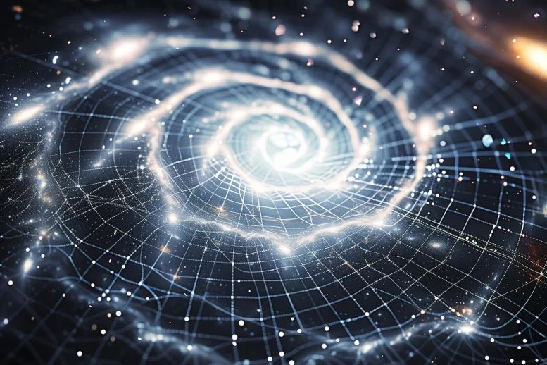 Konsep Seni Materi Gelap Gravitasi Galaksi