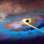 Kesan Artis tentang Lubang Hitam yang Menghancurkan Bintang di Luar Pusat Galaksi