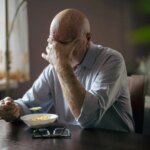 Pria Senior Depresi Makan Sarapan Sendirian