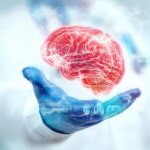 Dokter Memeriksa Hologram Otak Tutup