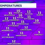 Pennsylvania bersalju dan dingin pada hari Minggu, 14 Desember