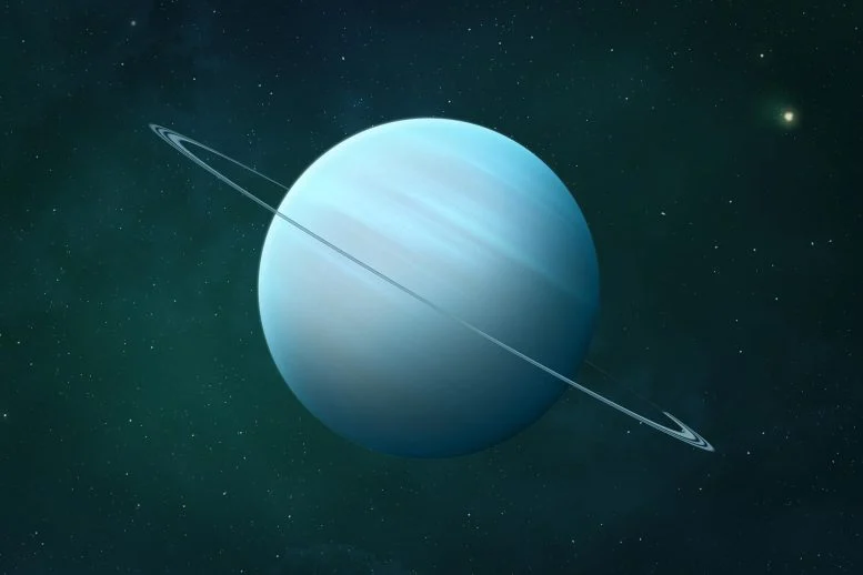 Planet Uranus dalam Ilustrasi Luar Angkasa