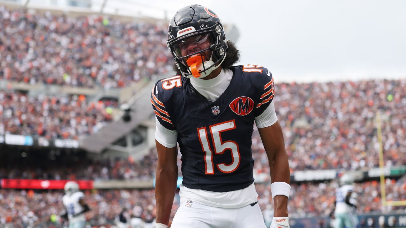 Roma Odunze Beruang, Luther Burden III dikesampingkan vs. Packers