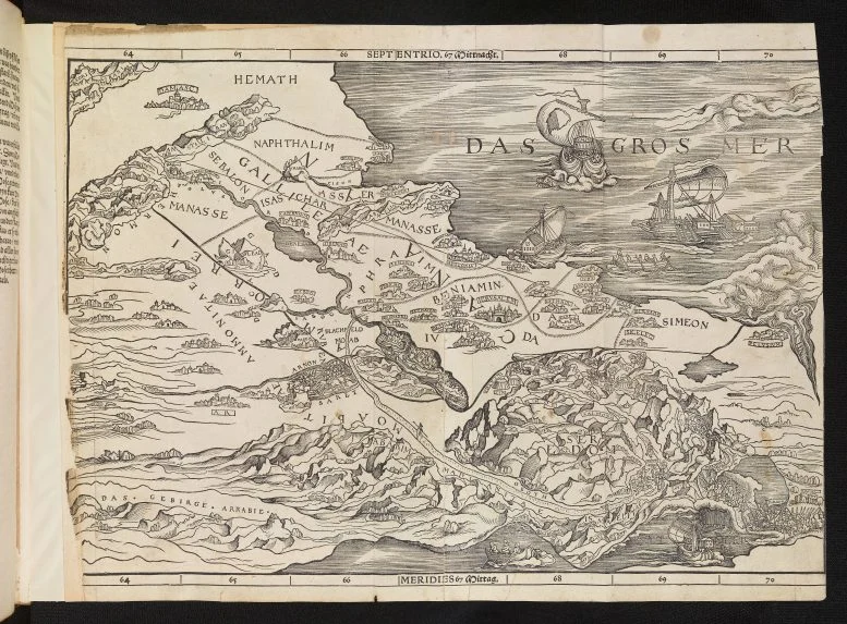 Peta Tanah Suci karya Lucas Cranach the Elder dalam Perjanjian Lama karya Christopher Froschauer