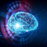 Ilustrasi Teknologi Otak Abstrak