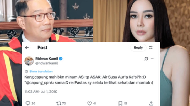 Viral Lagi! Cuitan Ridwan Kamil Sebut Air Susu Aura Kasih