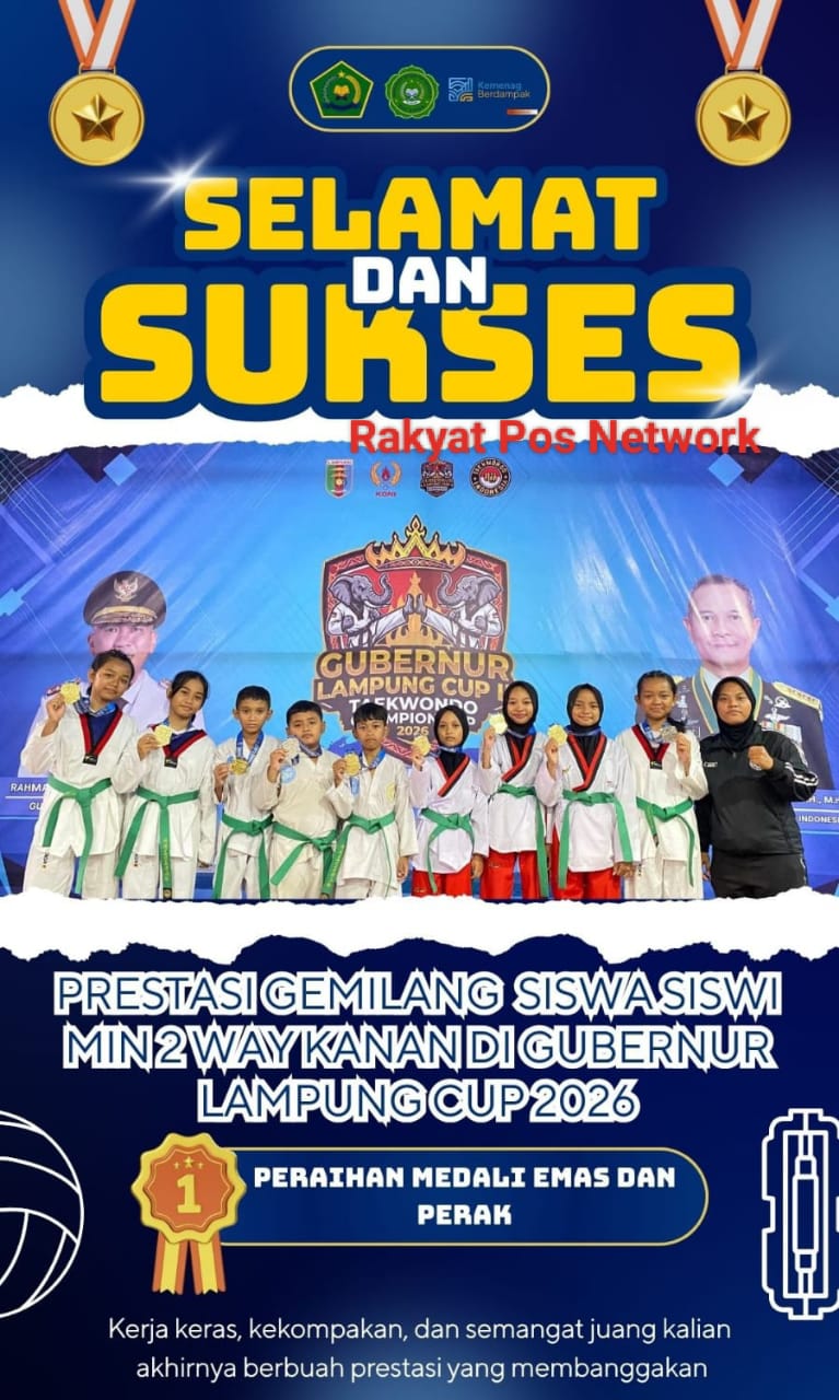 Siswa/Siswi MIN 2 Way Kanan: Raih 7 Medali Emas Dan 2 Mendali Perak Pada Gubernur Lampung Cup 2 Taekwondo Championship 2026